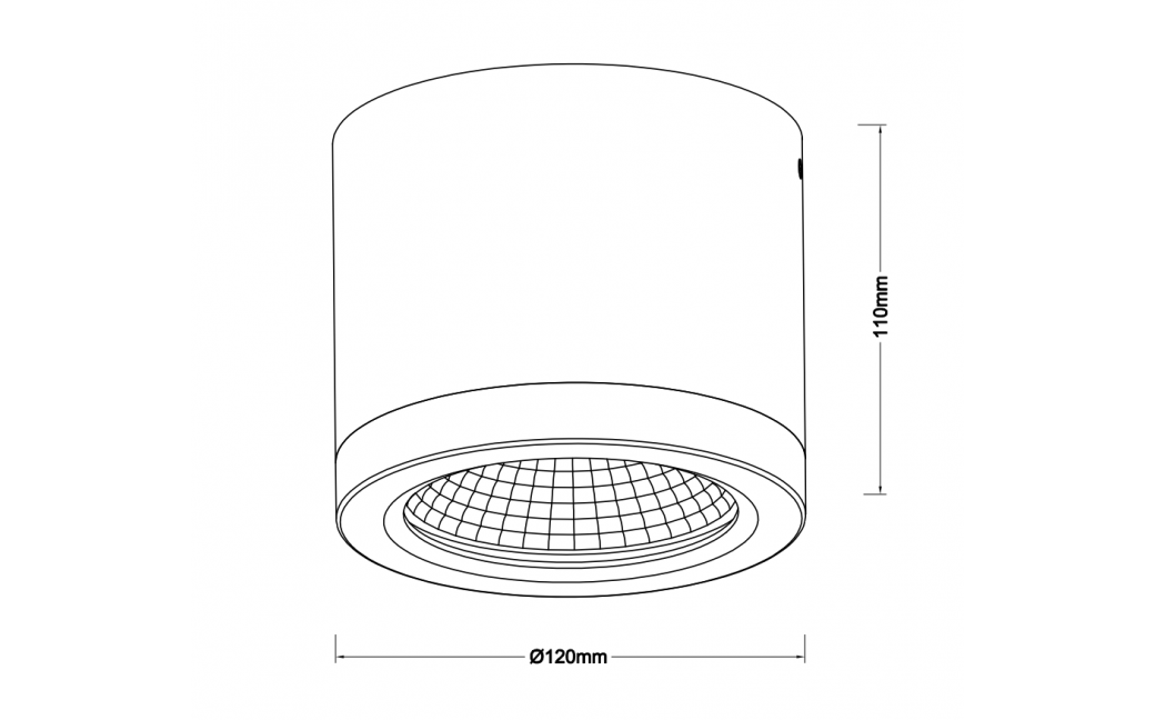 Azzardo CONYON IP54 25W CCT SWITCH BK Czarny Mat/Transparentny 1xLED Lampa Natynkowa Przełącznik Zmiany Barwy Światła AZ6029