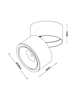 Azzardo COSTA 12W CCT SWITCH WH Biały 1xLED Lampa Natynkowa Przełącznik Zmiany Barwy Światła AZ6032 - produkt 2