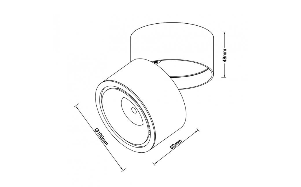 Azzardo COSTA 12W CCT SWITCH WH Biały 1xLED Lampa Natynkowa Przełącznik Zmiany Barwy Światła AZ6032