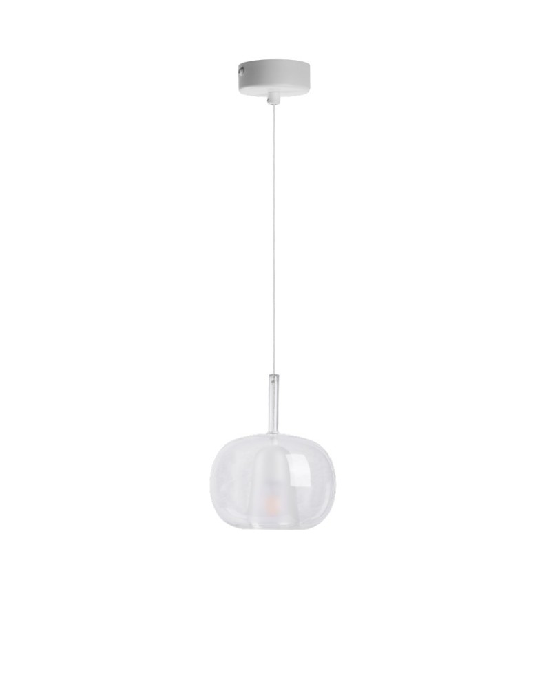 Single pendant lamps - Azzardo GRACE A CLEAR White/Transparent 1xE27 Pendant AZ6271 - product kolory-swiatla.pl 1