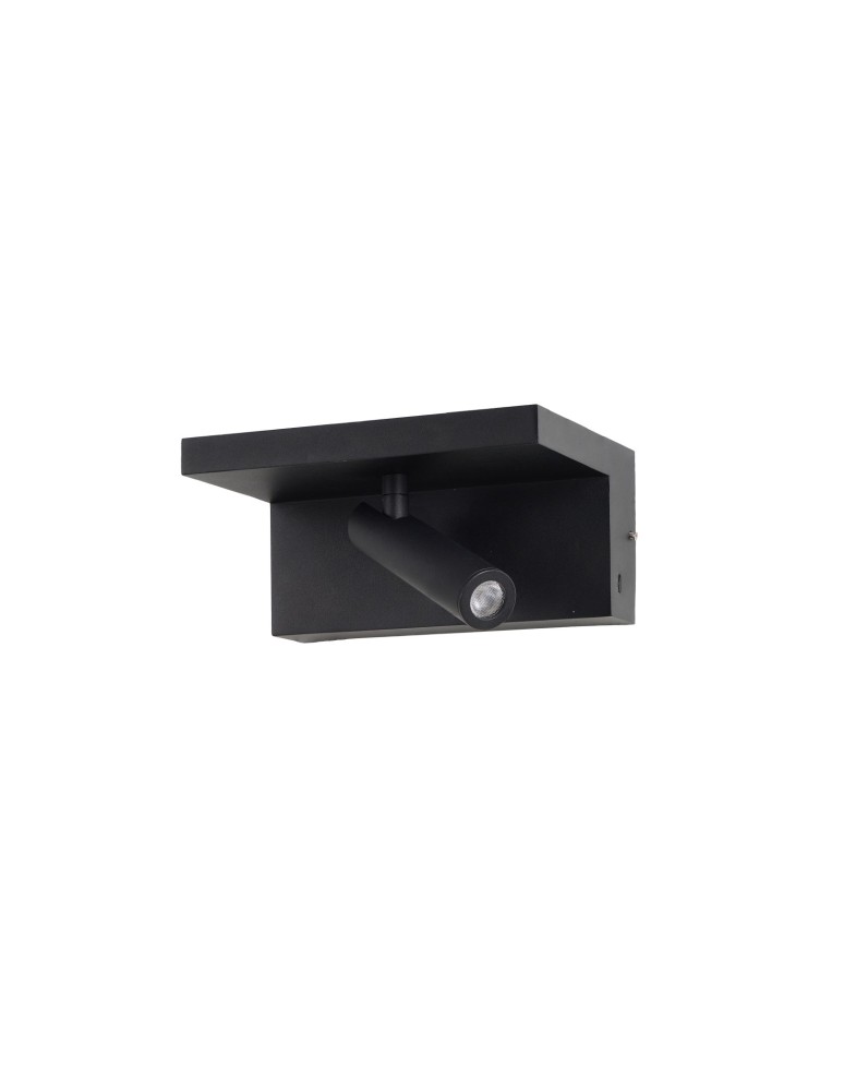 Reading wall lamps - Azzardo HYLLA WALL NFC CHARGER BK Black Mat 1xLED Wall lamp with Induction Charger and USB socket AZ5910 - product kolory-swiatla.pl 1