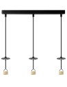 Azzardo LUCAS BASE 3L Pendant GU10 BK Black Mat 3xGU10 Triple Pendant Lamp without Shades (shades ordered separately) AZ6162