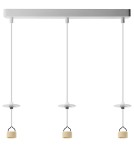 Pendant lamps on a strip - Azzardo LUCAS BASE 3L Pendant GU10 WH White 3xGU10 Triple Pendant Lamp without Shades (shades ordered separately) AZ6163 - product 1