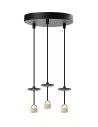 Azzardo LUCAS BASE 3R Pendant GU10 BK Black Mat 3xGU10 Triple Pendant Lamp without Shades (shades ordered separately) AZ6158