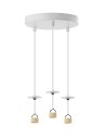 Azzardo LUCAS BASE 3R Pendant GU10 WH White 3xGU10 Triple Pendant Lamp without Shades (shades ordered separately) AZ6159