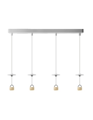 Azzardo LUCAS BASE 4L Pendant GU10 WH White 4xGU10 Quad Pendant Lamp without Shades (shades ordered separately) AZ6194
