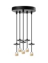 Azzardo LUCAS BASE 5L TOP GU10 BK Black Mat 5xGU10 Pendant Lamp without Shades (shades to be ordered separately) AZ6191