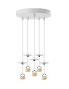 Azzardo LUCAS BASE 5L TOP GU10 WH White 5xGU10 Pendant Lamp without Shades (shades to be ordered separately) AZ6192