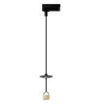Lamps for 1 phase busbars - Azzardo LUCAS BASE TRACK 1 LINE GU10 BK Black 1xGU10 for 1 Phase Rail Pendant without Shade (shade ordered separately) AZ6101 - product 1