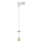 Lamps for 1 phase busbars - Azzardo LUCAS BASE TRACK 1 LINE GU10 WH White 1xGU10 for 1 Phase Rail Pendant without Shade (shade ordered separately) AZ6100 - product 1