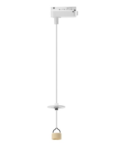 Azzardo LUCAS BASE TRACK 1 LINE GU10 WH White 1xGU10 for 1 Phase Rail Pendant without Shade (shade ordered separately) AZ6100