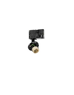 Azzardo LUCAS BASE TRACK 3 LINE GU10 BK Black 1xGU10 Reflector for 3 Phase Rail without Shade (shade ordered separately)...