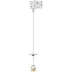 Lamps for 3-phase busbars - Azzardo LUCAS BASE TRACK 3 LINE Pendant GU10 WH White 1xGU10 3 Phase Rail Pendant Lamp without Shade AZ6155 - product 1