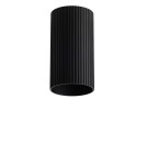 Lampshades of lighting systems - Azzardo LUCAS RIBBED TUBE 10 BK Black Mat Fluted Tube Shade for Completed Lamp AZ6126 - product 1