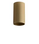 Lampshades of lighting systems - Azzardo LUCAS RIBBED TUBE 10 BRASS GOLD Brass/Gold Anodized Fluted Shade Tube for Completed Lamp AZ6128 - product 1