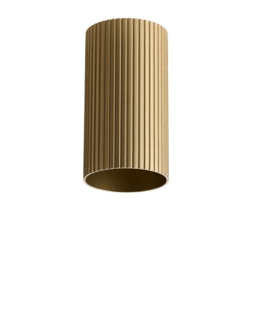 Azzardo LUCAS RIBBED TUBE 10 BRASS GOLD Brass/Gold Anodized Fluted Shade Tube for Completed Lamp AZ6128