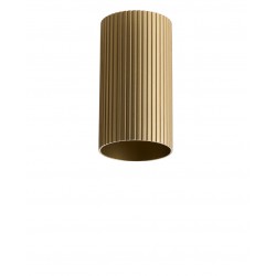 Azzardo LUCAS RIBBED TUBE 10 BRASS GOLD Mosiądz/Złoty Anodowany Klosz Ryflowany Tuba do Skompletowania Lampy AZ6128