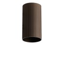 Lampshades of lighting systems - Azzardo LUCAS RIBBED TUBE 10 COFFEE Coffee Fluted Tube Shade for Completed Lamp AZ6129 - product 1