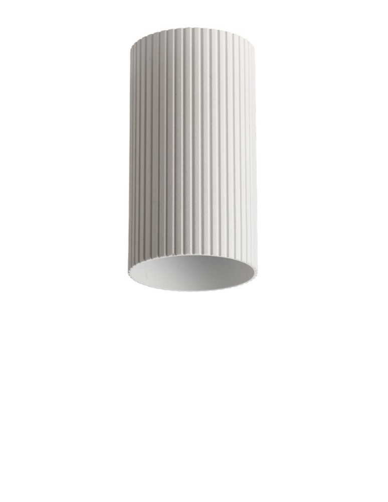 Lampshades of lighting systems - Azzardo LUCAS RIBBED TUBE 10 WH White Fluted Tube Shade for Completed Lamp AZ6127 - product kolory-swiatla.pl 1