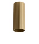 Lampshades of lighting systems - Azzardo LUCAS RIBBED TUBE 30 BRASS GOLD Brass/Gold Anodized Fluted Tube Shade for Completed Lamp AZ6140 - product 1