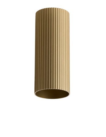 Azzardo LUCAS RIBBED TUBE 30 BRASS GOLD Brass/Gold Anodized Fluted Tube Shade for Completed Lamp AZ6140