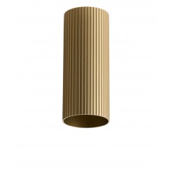 Azzardo LUCAS RIBBED TUBE 30 BRASS GOLD Mosiądz/Złoty Anodowany Klosz Ryflowany Tuba do Skompletowania Lampy AZ6140