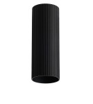 Lampshades of lighting systems - Azzardo LUCAS RIBBED TUBE 40 BK Black Mat Fluted Tube Shade for Completed Lamp AZ6142 - product 1