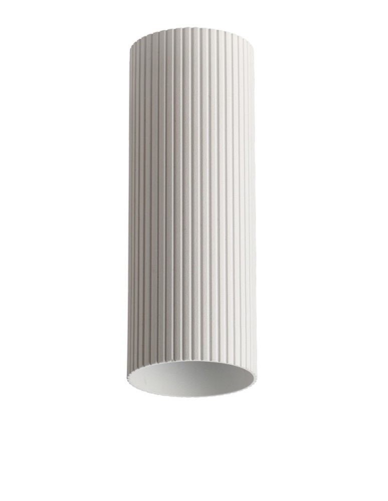 Lampshades of lighting systems - Azzardo LUCAS RIBBED TUBE 40 WH White Fluted Tube Shade for Completed Lamp AZ6143 - product kolory-swiatla.pl 1