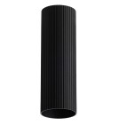 Lampshades of lighting systems - Azzardo LUCAS RIBBED TUBE 50 BK Black Mat Fluted Tube Shade for Completed Lamp AZ6146 - product 1