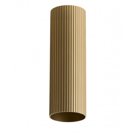 Azzardo LUCAS RIBBED TUBE 50 BRASS GOLD Mosiądz/Złoty Anodowany Klosz Ryflowany Tuba do Skompletowania Lampy AZ6148