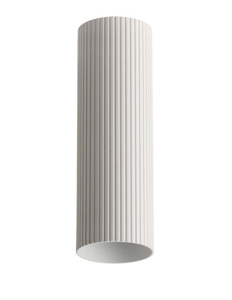 Lampshades of lighting systems - Azzardo LUCAS RIBBED TUBE 50 WH White Fluted Tube Shade for Completed Lamp AZ6147 - product kolory-swiatla.pl 1