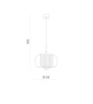 Glamour pendant lamps - Azzardo REGO 1 1xG9 Pendant Transparent/Chrome AZ3081 - product 3