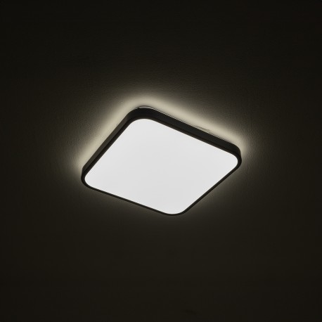 Nowodvorski AGNES SQUARE LED PRO Lampy sufitowe Plafon Max moc 16W LED IP44 3000K Czarny 10983