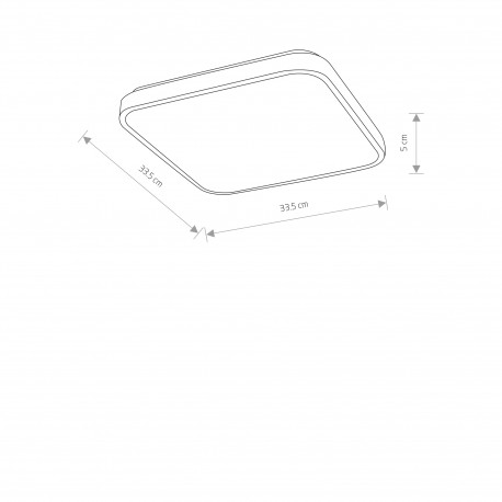 Nowodvorski AGNES SQUARE LED PRO Lampy sufitowe Plafon Max moc 16W LED IP44 3000K Czarny 10983