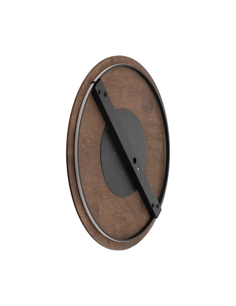 Designer wall lamps - Nowodvorski RING TIMBER LED XL Wall Mounts Max power 16W LED 3000K Dark wood 11292 - product kolory-swiatla.pl 5