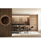 Designer wall lamps - Nowodvorski RING TIMBER LED XL Wall Mounts Max power 16W LED 3000K Dark wood 11292 - product 8