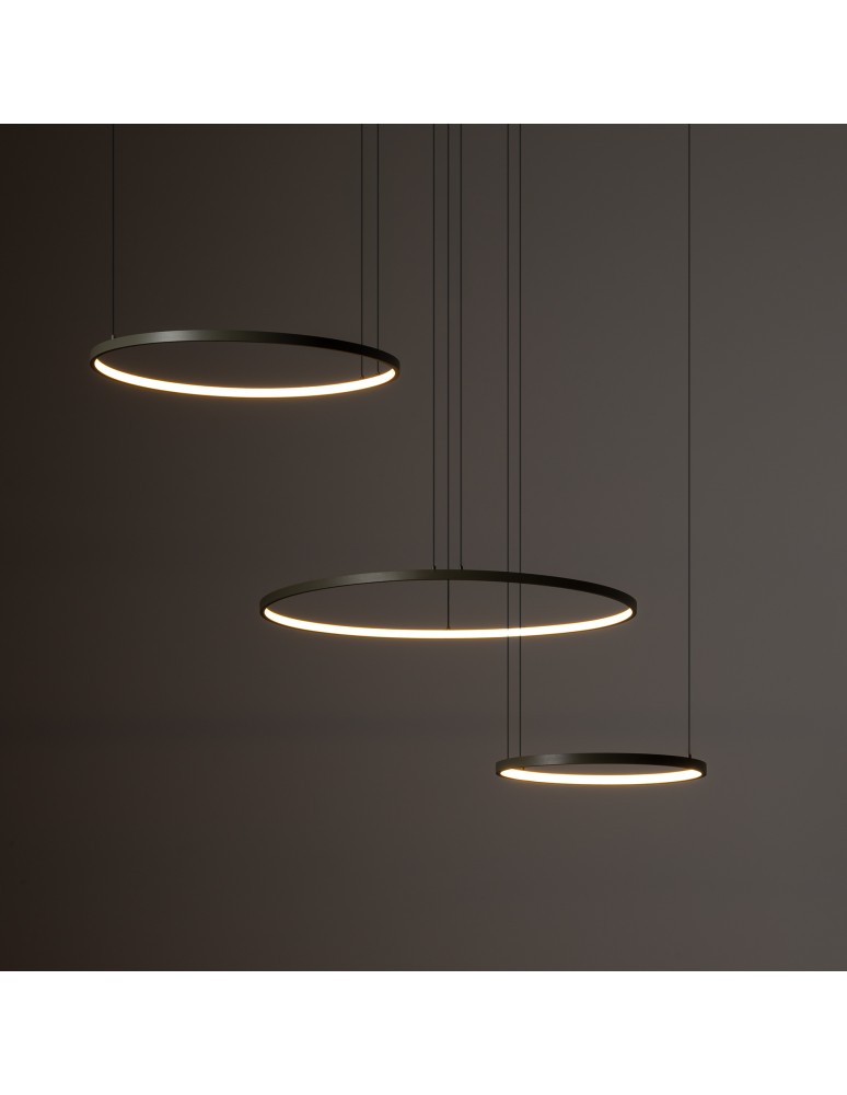 Pendant lamps circles - Nowodvorski CIRCOLO LED Ceiling Lamps Pendant Lamps Max power 45W LED 3000K Silk olive 11398 - product kolory-swiatla.pl 2