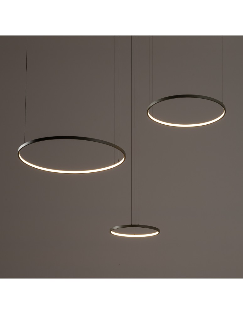 Pendant lamps circles - Nowodvorski CIRCOLO LED Ceiling Lamps Pendant Lamps Max power 45W LED 3000K Silk olive 11398 - product kolory-swiatla.pl 4