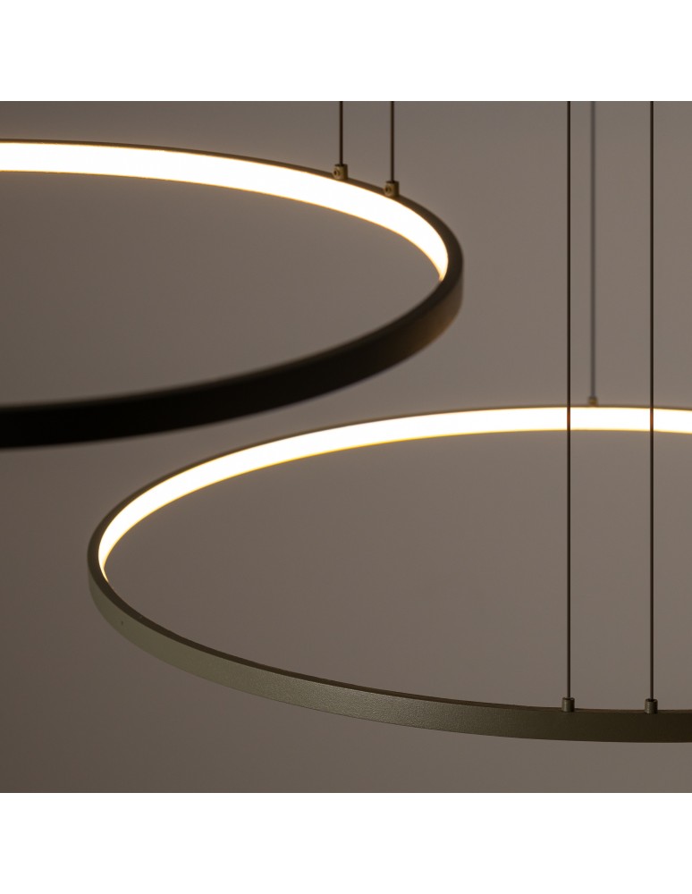 Pendant lamps circles - Nowodvorski CIRCOLO LED Ceiling Lamps Pendant Lamps Max power 45W LED 3000K Silk olive 11398 - product kolory-swiatla.pl 5