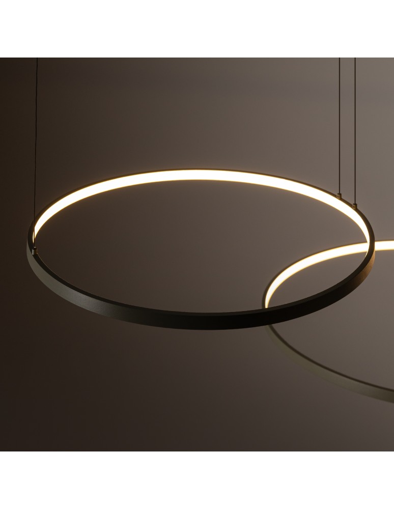 Pendant lamps circles - Nowodvorski CIRCOLO LED Ceiling Lamps Pendant Lamps Max power 45W LED 3000K Silk olive 11398 - product kolory-swiatla.pl 6
