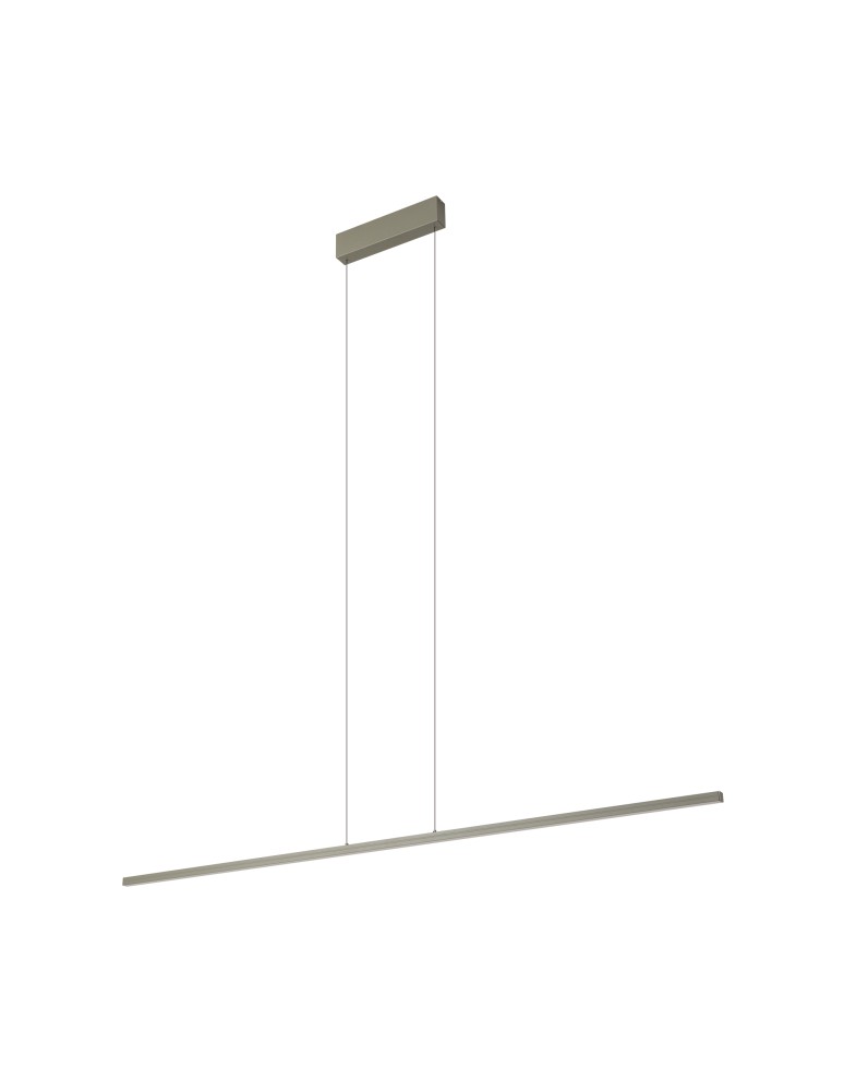 Pendant lamps over the island - Nowodvorski BAR LED M Linear ceiling lamps Max power 32W LED 3000K Silk olive 11400 - product kolory-swiatla.pl 1