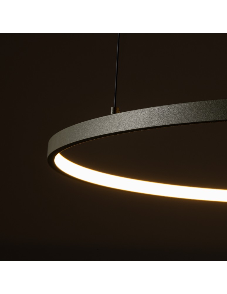 Pendant lamps circles - Nowodvorski CIRCOLO LED M Ceiling lamps Pendant lamps Max wattage 21W LED 3000K Silk olive 11403 - product kolory-swiatla.pl 5