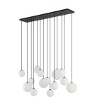 Pendant lamps spheres - Nowodvorski SNOWBALL XIV Ceiling lamps Pendant lamps Max wattage 12W only LED G9 Black 11408 - product 1