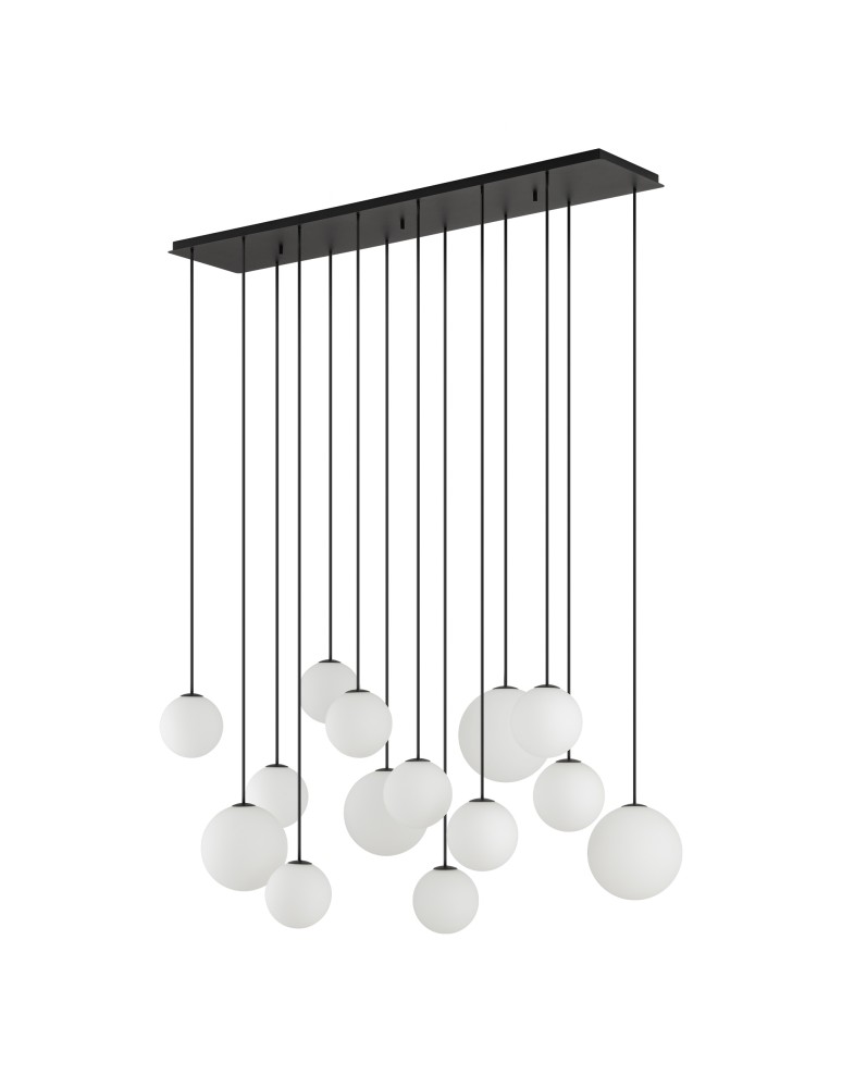 Pendant lamps spheres - Nowodvorski SNOWBALL XIV Ceiling lamps Pendant lamps Max wattage 12W only LED G9 Black 11408 - product kolory-swiatla.pl 1