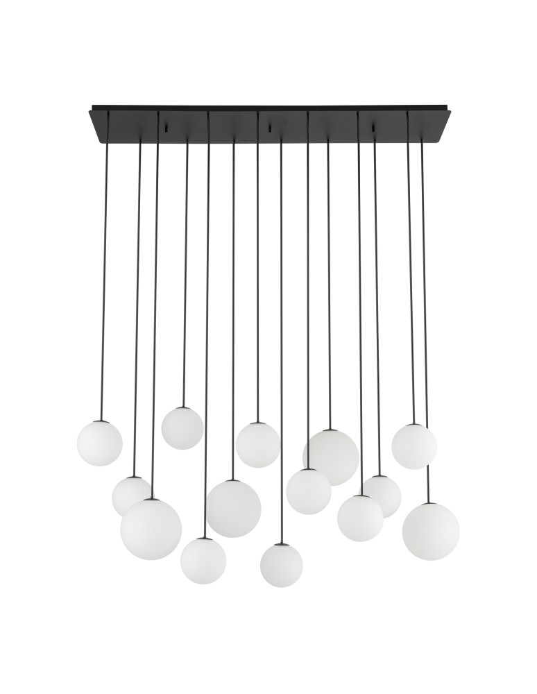 Pendant lamps spheres - Nowodvorski SNOWBALL XIV Ceiling lamps Pendant lamps Max wattage 12W only LED G9 Black 11408 - product kolory-swiatla.pl 3