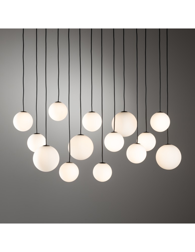 Pendant lamps spheres - Nowodvorski SNOWBALL XIV Ceiling lamps Pendant lamps Max wattage 12W only LED G9 Black 11408 - product kolory-swiatla.pl 4