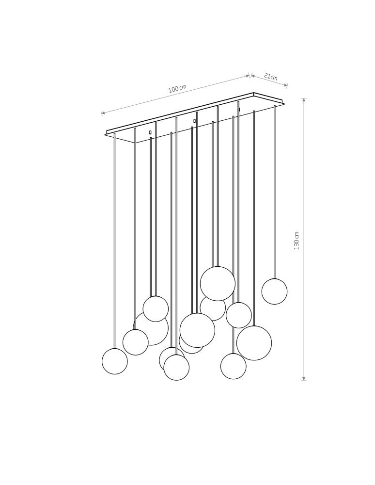 Pendant lamps spheres - Nowodvorski SNOWBALL XIV Ceiling lamps Pendant lamps Max wattage 12W only LED G9 Black 11408 - product kolory-swiatla.pl 5