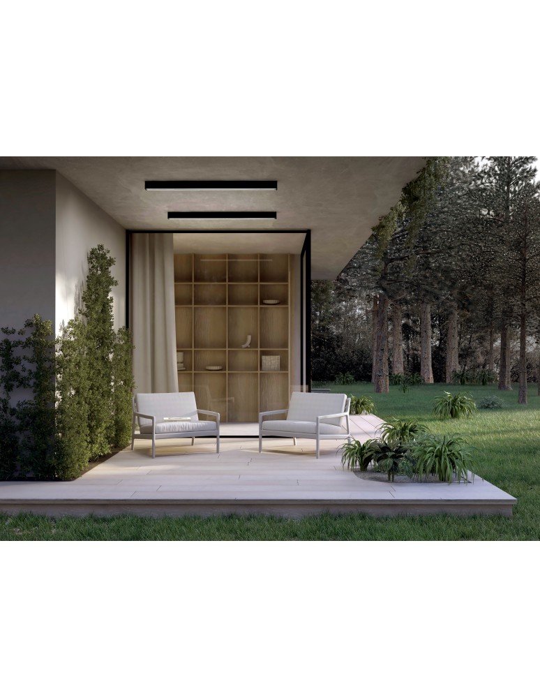 Outdoor ceiling lamps - Nowodvorski OUTLINE LED L Outdoor Ceiling Lamps Plafond Max power 50W LED IP44 3000K Black 11362 - product kolory-swiatla.pl 7