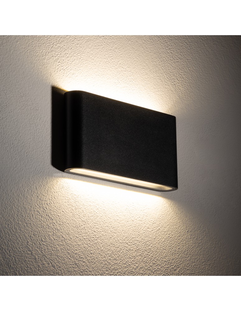 Outdoor wall lamps - Nowodvorski SEMI LED M Outdoor Wall Mounted Max power 2x5W LED IP54 3000K Black 11364 - product kolory-swiatla.pl 2