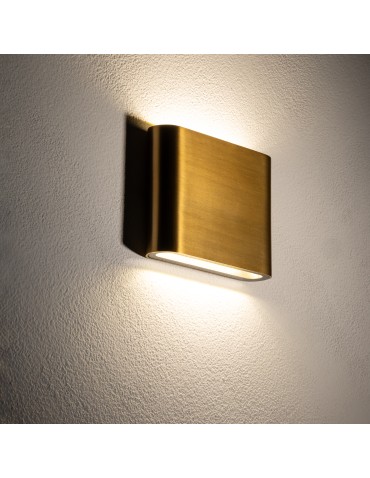 Nowodvorski SEMI LED S Zewnętrzna Ścienna Natynkowe Max moc 2x3W LED IP54 3000K Mosiądz 11365 - produkt 2